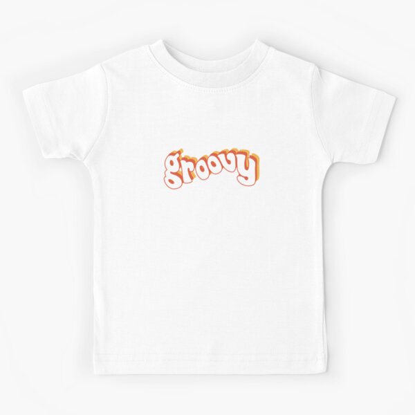 Groovy Retro Orange and Yellow Kids T-Shirt
