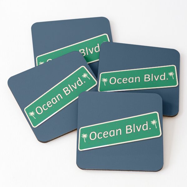Item preview, Ocean Blvd Sign | Retro Palm Tree Street Design designed and sold by Totally Gen X.