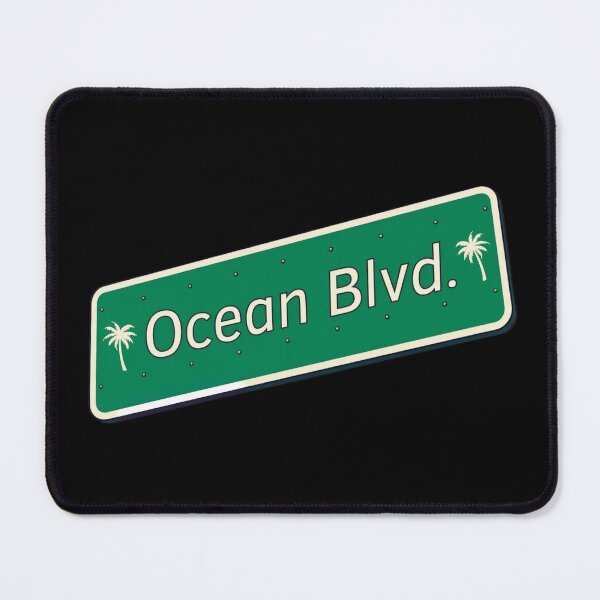 Item preview, Ocean Blvd Sign | Retro Palm Tree Street Design designed and sold by Totally Gen X.