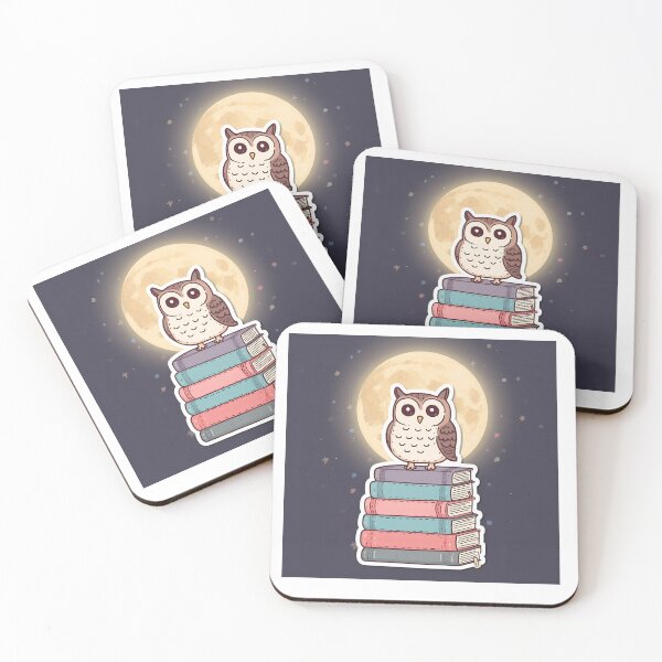 Item preview, Wise Owl and Books Under Full Moon designed and sold by Loncil.