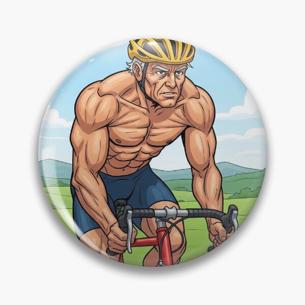 Aperçu de l'œuvre Papa cycliste culturiste vélo créée et vendue par muscledaddies.