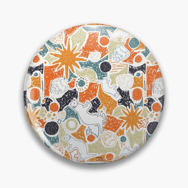 Item preview, Colorful Retro Ferrets and Astronomy on White designed and sold by DayDesigns2025.