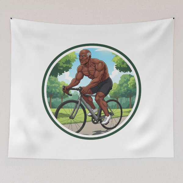 Item preview, Muscular Dad Cyclist Bicycle designed and sold by muscledaddies.