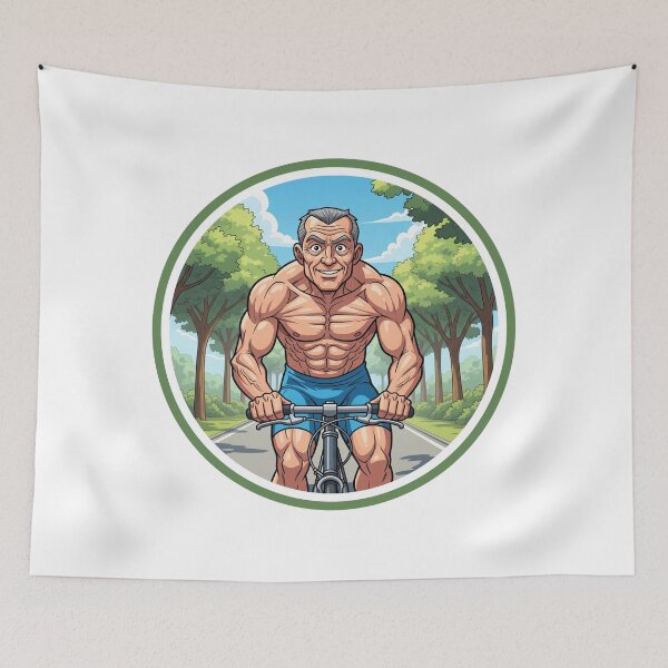 Item preview, Strong Gym Dad Cyclist Bicycle designed and sold by muscledaddies.