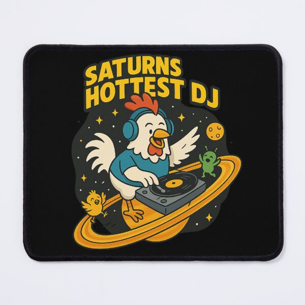 Item preview, Saturn’s Hottest DJ – Space Chicken Party designed and sold by Camp Chaos by Wharf Wreckers.