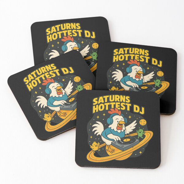 Item preview, Saturn’s Hottest DJ – Space Chicken Party designed and sold by Camp Chaos by Wharf Wreckers.