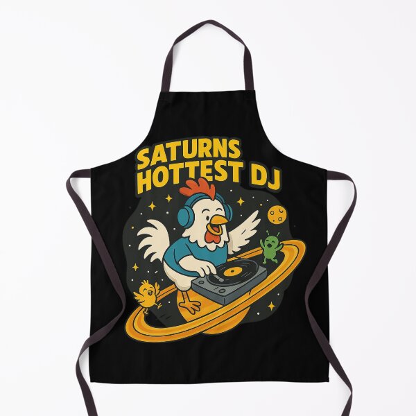 Item preview, Saturn’s Hottest DJ – Space Chicken Party designed and sold by Camp Chaos by Wharf Wreckers.