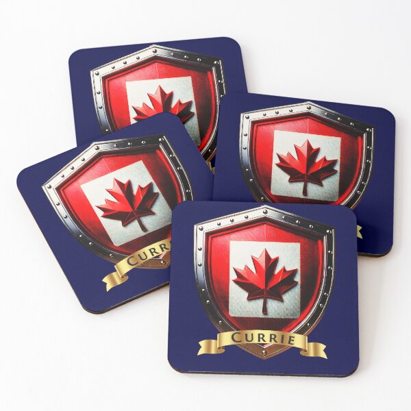 Item preview, Currie Family Canada Shield, Maple Leaf Heraldry Emblem designed and sold by Highlandkings.