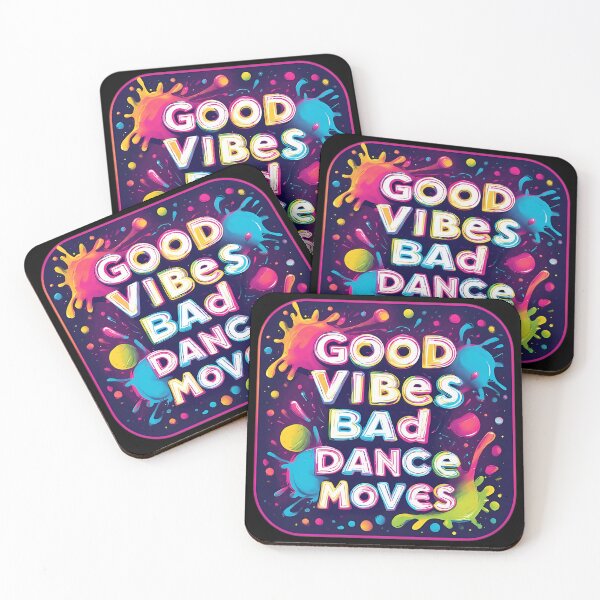 Item preview, Good Vibes Bad Dance Moves Colorful Typography Art designed and sold by PawAutumn.