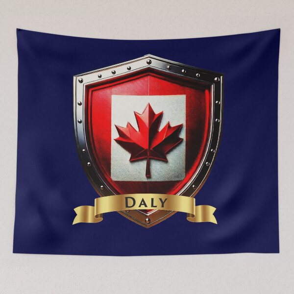 Item preview, Daly Family Canada Shield, Maple Leaf Heraldry Crest designed and sold by Highlandkings.