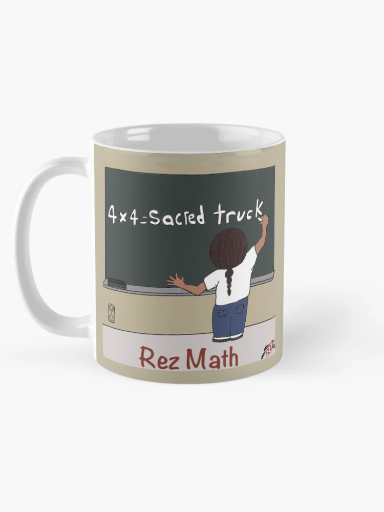 Aperçu 5 sur 6. Mug à café avec l'œuvre Rez Math créée et vendue par RBC-Native.