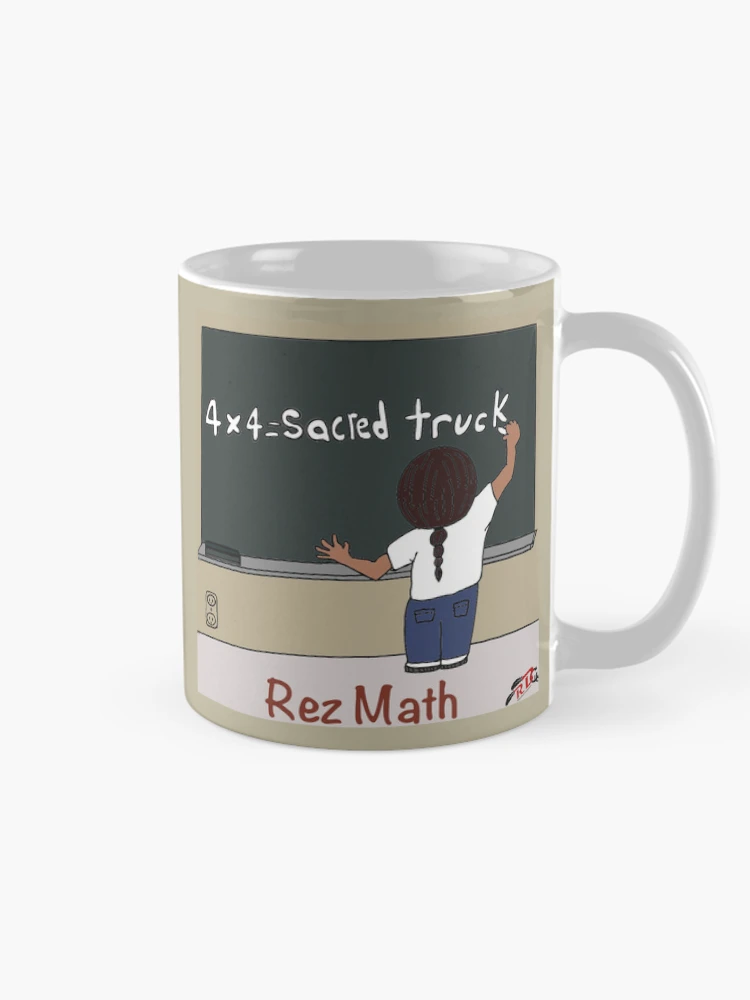 Aperçu 3 sur 6. Mug à café avec l'œuvre Rez Math créée et vendue par RBC-Native.