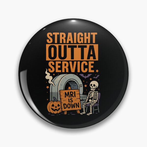 Artikelvorschau, Straight Outta Service – Lustiges MRI-Halloween-Skelett-Design entworfen und verkauft von yeobo-designs.