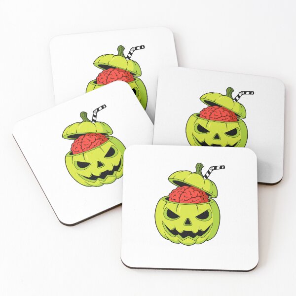 Artikelvorschau, Cute Minimalist Pumpkin Brain Drink Halloween entworfen und verkauft von Timegraf.