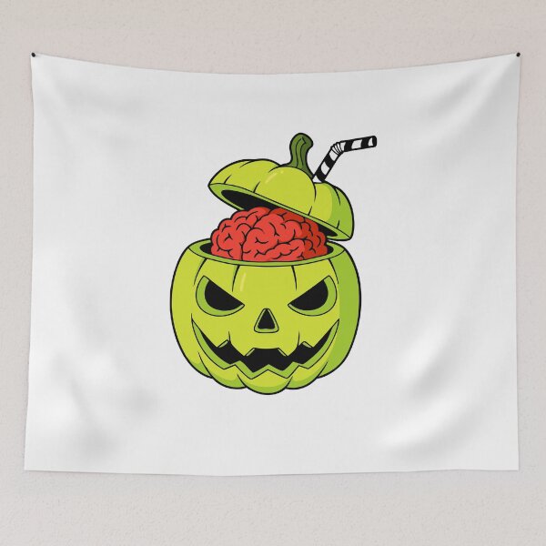 Artikelvorschau, Cute Minimalist Pumpkin Brain Drink Halloween entworfen und verkauft von Timegraf.