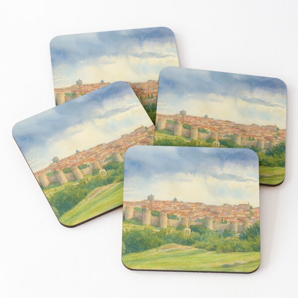 Item preview, Walled City of Ávila – Watercolor Panorama of Medieval Spain designed and sold by Moments Abroad.