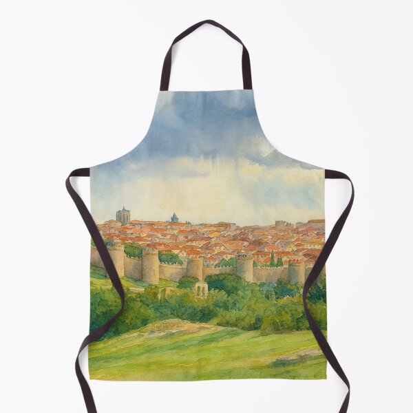 Item preview, Walled City of Ávila – Watercolor Panorama of Medieval Spain designed and sold by Moments Abroad.
