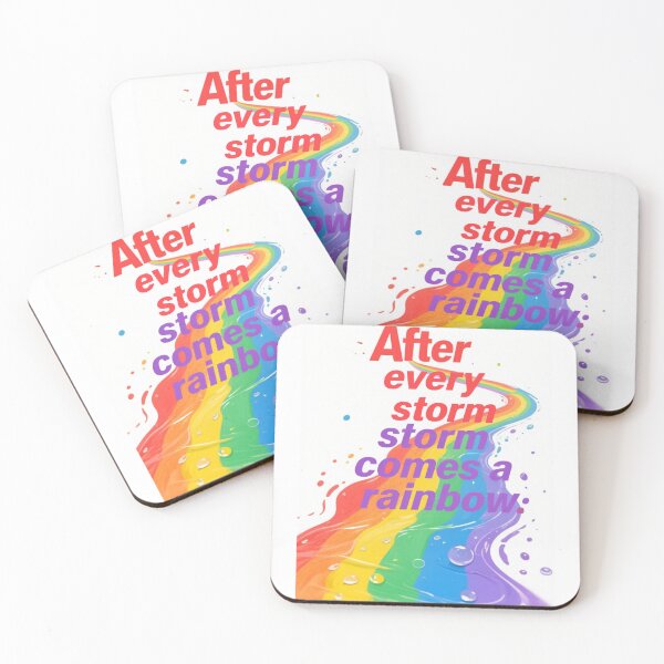 Item preview, After Every Storm Comes a Rainbow  Inspirational Positive Quote  designed and sold by TinaDu-.