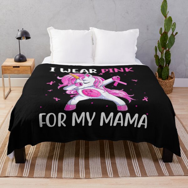 Item preview, I Wear Pink For My Mama Breast Cancer Unicorn Pink Ribbon designed and sold by facegm.