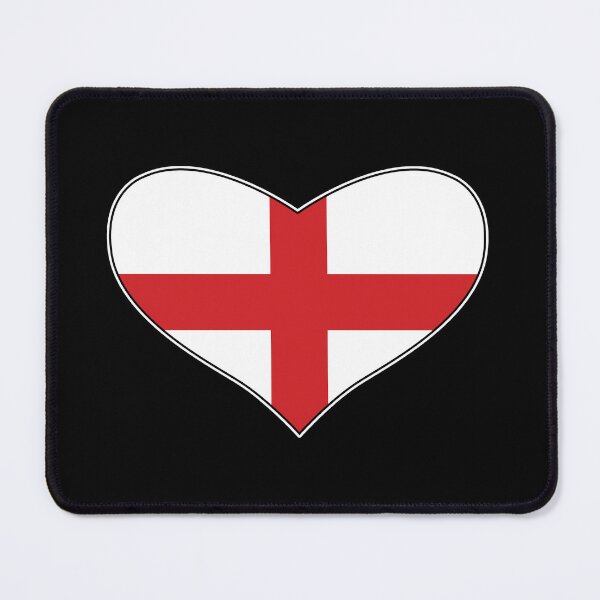 Item preview, England Heart Flag designed and sold by wickedcartoons.