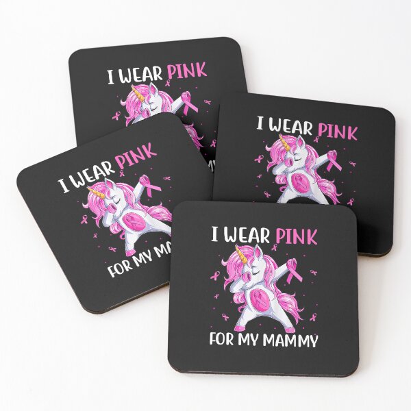 Item preview, I Wear Pink For My Mammy Breast Cancer Unicorn Pink Ribbon designed and sold by facegm.