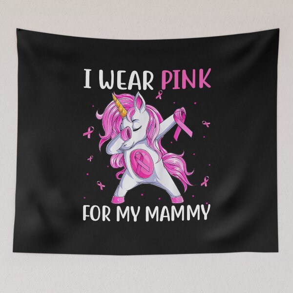 Item preview, I Wear Pink For My Mammy Breast Cancer Unicorn Pink Ribbon designed and sold by facegm.