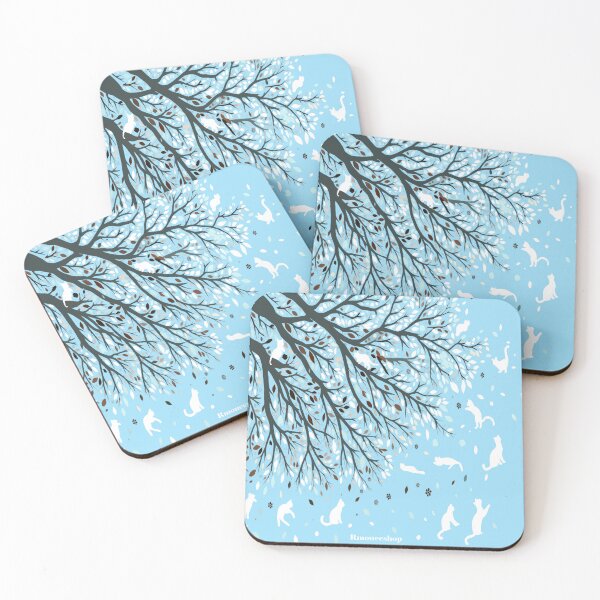 Item preview, Winter Feline Foliage designed and sold by rmoneeshop.