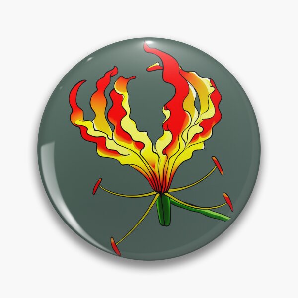 Item preview, Flame Lily (Gloriosa) – Fire Petal Bloom designed and sold by MvuuStudio.