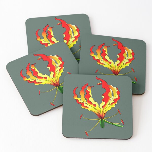 Item preview, Flame Lily (Gloriosa) – Fire Petal Bloom designed and sold by MvuuStudio.
