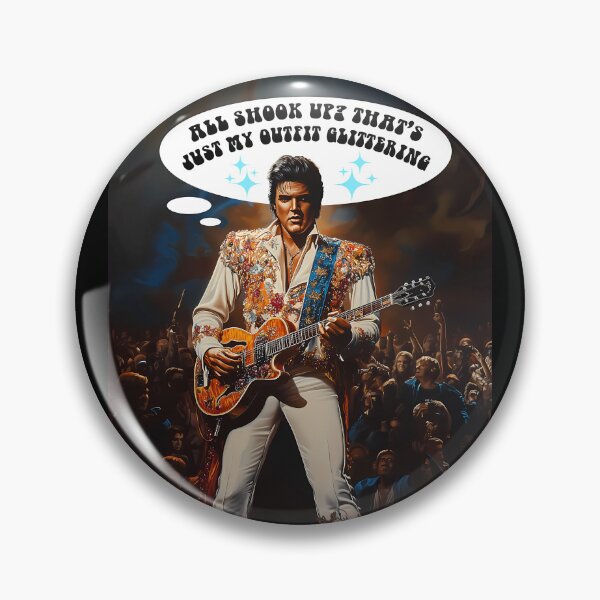 Item preview, All Shook Up That'S Just My Outfit Glittering - Elvis Parody Illustration designed and sold by ClemensWalther.