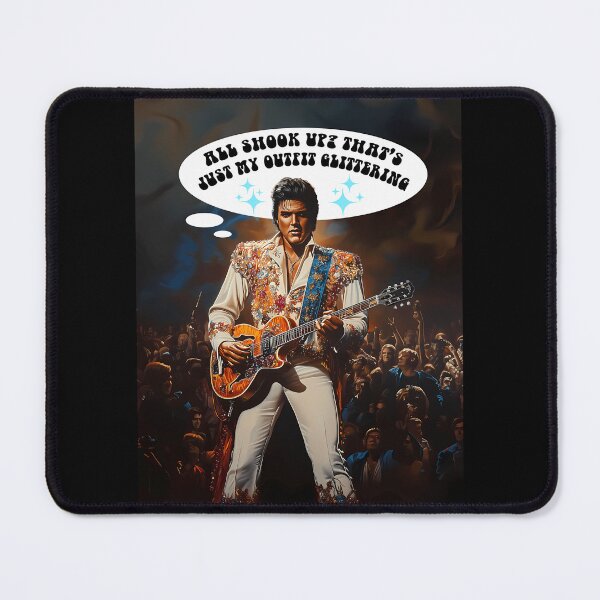 Item preview, All Shook Up That'S Just My Outfit Glittering - Elvis Parody Illustration designed and sold by ClemensWalther.