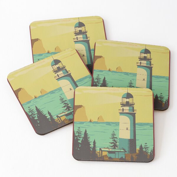 Item preview, Arcadia Bay---Vintage Tourism Poster designed and sold by BrigittaBart.