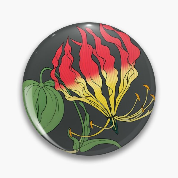 Item preview, Flame Lily with Bud – Gloriosa Superba Botanical designed and sold by MvuuStudio.