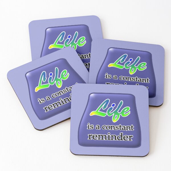 Item preview, Life is a constant reminder, with blue medallion designed and sold by mntimg.