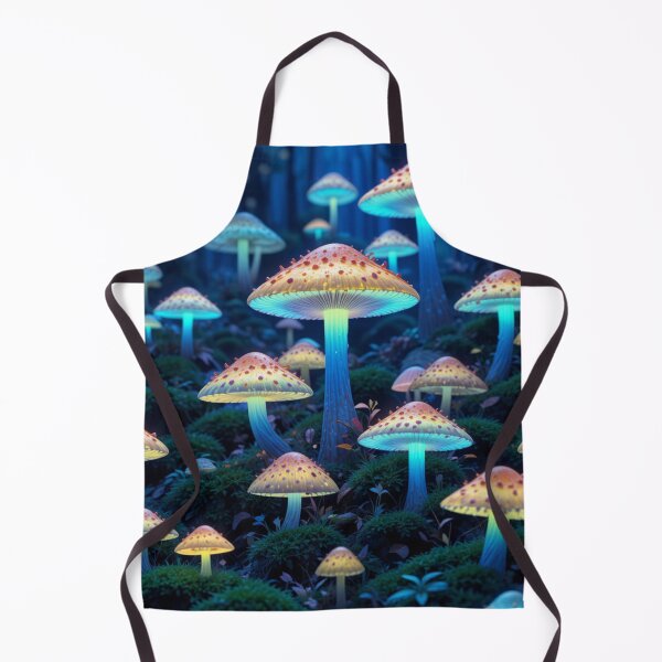 Item preview, Enchanted Glowing Mushrooms at Dusk designed and sold by InezPhotography.