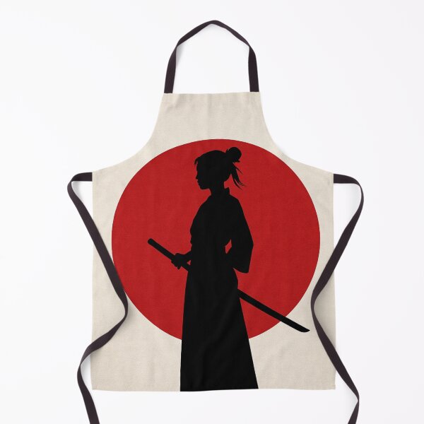 Item preview, Samurai Woman Silhouette – Minimalist Japanese Rising Sun Design designed and sold by ShenGha-design.