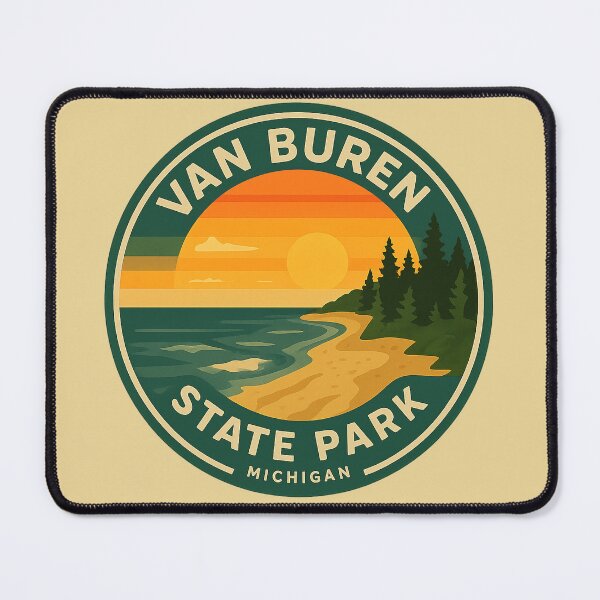 Item preview, Van Buren State Park Michigan Sunset Badge designed and sold by American Travels.