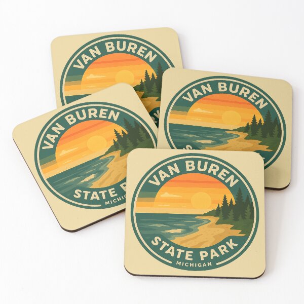 Item preview, Van Buren State Park Michigan Sunset Badge designed and sold by American Travels.