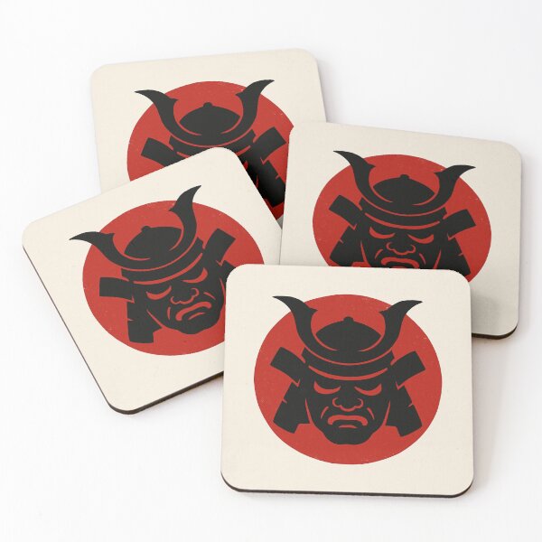 Item preview, Samurai Mask Silhouette – Minimalist Japanese Rising Sun Design designed and sold by ShenGha-design.