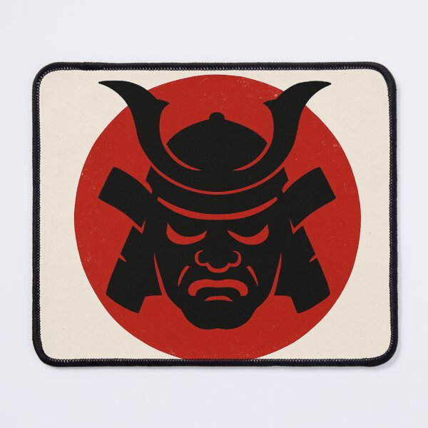 Item preview, Samurai Mask Silhouette – Minimalist Japanese Rising Sun Design designed and sold by ShenGha-design.