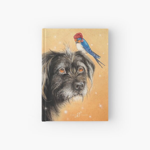 Benito with bird by Maria Tiqwah Hardcover Journal
