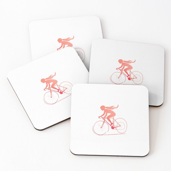 Item preview, A cheerful girl rides her bicycle_Red paint designed and sold by Aariq.
