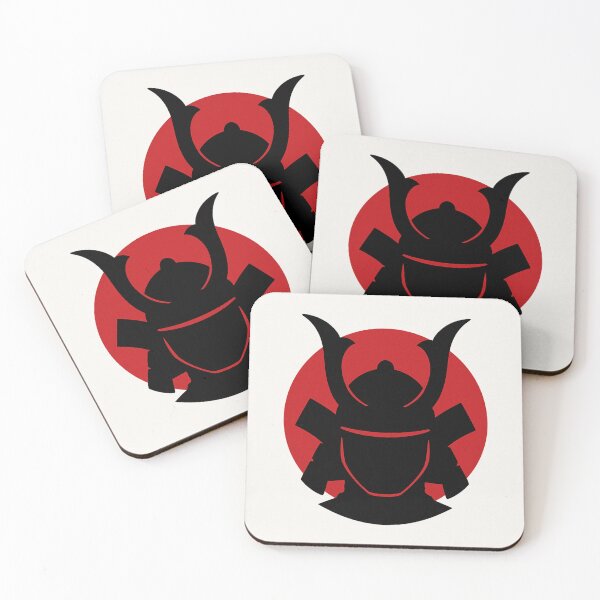 Item preview, Samurai Helmet Silhouette – Kabuto Minimalist Rising Sun Design designed and sold by ShenGha-design.