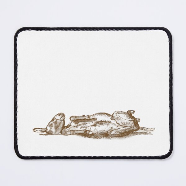 Item preview, Drawing of a donkey rolling on the ground - brown colorized version designed and sold by SylvieG18.