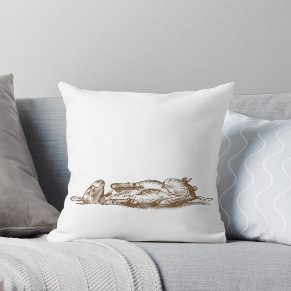 Item preview, Drawing of a donkey rolling on the ground - brown colorized version designed and sold by SylvieG18.