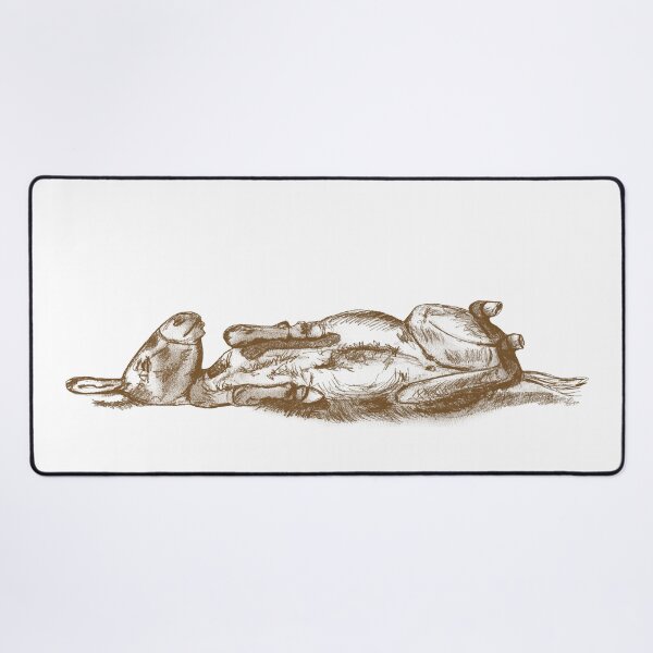 Item preview, Drawing of a donkey rolling on the ground - brown colorized version designed and sold by SylvieG18.