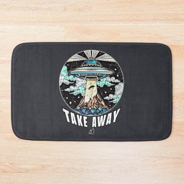 Item preview, Retro UFO Take Away Funny Sci-Fi Pun designed and sold by G-BunnyHole.
