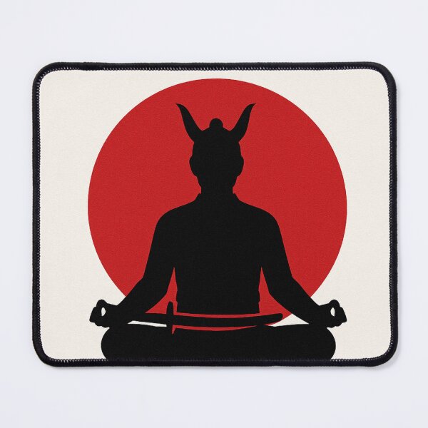 Item preview, Zen Samurai Meditation – Minimalist Japanese Rising Sun Design designed and sold by ShenGha-design.