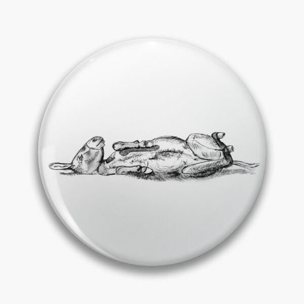 Item preview, Drawing of a donkey rolling on the ground - black colored version designed and sold by SylvieG18.
