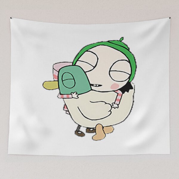 Item preview, Little Girl Friend Duck Pet and Her Cartoon Cute Vintage designed and sold by WittEstella86.